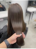 透明感オリーブグレージュ/赤味なしカラー/艶カラー/学割/表参道