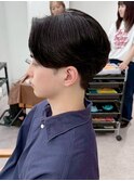 韓国マッシュ　センターパート　フェザーパーマ　メンズ
