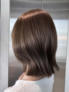 オーガニック リブ 川越(organic+live) ブリーチなし◎秋の赤み消しマロンベージュ艶髪ミディ