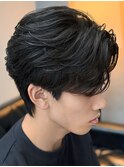 奈良men'sフェザーパーマフェザーショート