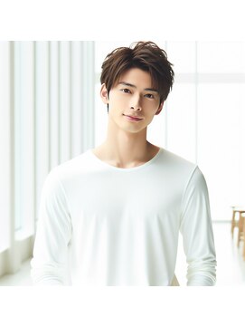 ヘアーズベリー 八戸ノ里店(hairs BERRY) ★黒髪人気ツーブロックニュアンスセンター束感ダークアッシュ