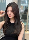 ミディアム_大人ガーリーダークアッシュ似合わせカット