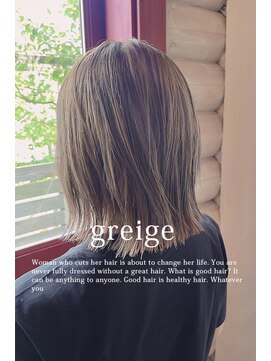 クレエ ヘアー デザイン(creer hair design) 大人可愛い赤み消しカラー×レイヤーカットストレートボブヘア