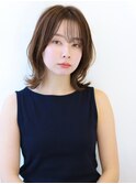 外ハネミディアム似合わせカット