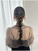 ヘアアレンジ/ヘアセット/編みおろし/お呼ばれヘア