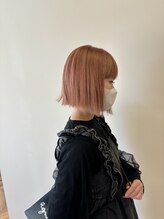 ビューティーワークスループライン(beautyworks LoopLine)&nbsp;ハイトーン切りっぱなしボブ