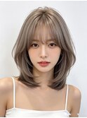 ウルフカットショートカットレイヤーカットオリーブグレージュ