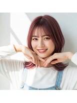 シエル ヘアーズ ボウ グループ(Ciel hairs beau gloup)&nbsp;ブリーチなしダブルカラーピンクブラウン×ウルフレイヤーカット