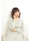 抜け感のあるゆる巻きボブ