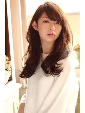 カットルームカラー 放出店 潤ツヤ♪上品ロングヘア×ダークベージュ