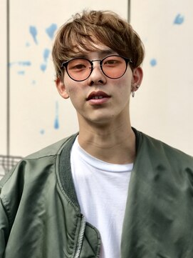 ヘアーメイクオズ(hair make O/S) 【KON】マッシュウルフ七三オールバックツイストパーマ