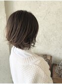 ペールベージュ/透明感ボブ/アンニュイウェーブ【元町/石川町】