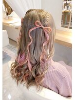 ハーフツインテ×リボンアレンジ