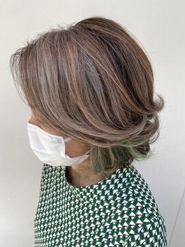 ステア ケース(stair case) ラベンダーグレージュとインナークリームソーダ ４０代50代60代