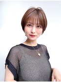 大人ショートヘア ひし形 丸顔面長ハチ張りエラ張り絶壁 K0710