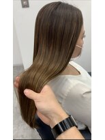 ミント 鳳(Mint.) 20代 30代 40代 セクションカラー オリーブグレージュ 横顔美人