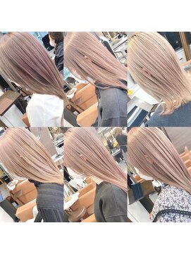 エヌプラス(N+) くびれヘアアプリコットオレンジ夏ハイライトカラー