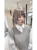 アッシュベージュ_小顔_ウルフ basi