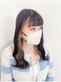 【racic】ブルーラベンダー×ホワイトベージュイヤリングカラー