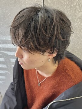 ニアウ 太田店(Niau) メンズパーマニュアンスパーマメンズブリーチカラー太田眉毛