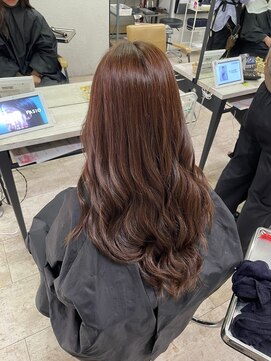 アジールヘア 所沢プロペ通り店(agir hair) ショコラベージュレイヤーカットデザインカラーブリーチ所沢韓国
