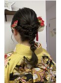 タイトアレンジ×編みおろしアレンジ