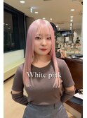 ピンクカラー　ホワイトピンクカラー　艶カラー　ホワイトカラー