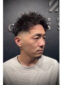 ツイストジェットアップバング/スキンフェード/ツイストパーマ
