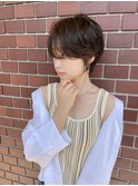大人可愛い20代30代40代黒髪前下がりショートボブ丸みショート◎
