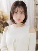 透けバング前下がり切りっぱなし黒髪ミニボブc7川口