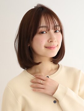 アース 三木店(HAIR & MAKE EARTH) 小顔透明感カラー愛されショートボブヘーゼルブラウン大人可愛い
