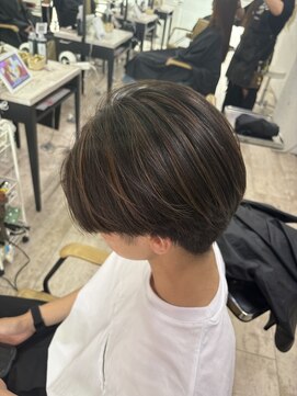 アジールヘア 所沢プロペ通り店(agir hair) 30代40代◎丸みショートハイライトカラー所沢