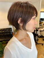 クマ(kuma.)&nbsp;大人可愛い20代30代40代前下がりショートボブ丸みショート◎