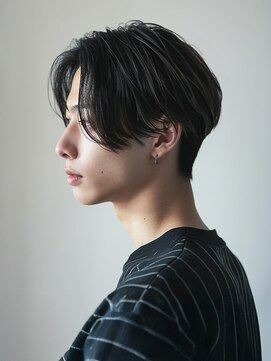 サニー 西中島店(sunny.) 刈り上げセンターパート/ブルーブラック