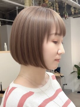 トト 船橋店(toto.) ☆ココアベージュ小顔オリーブグレークラゲヘアーショート[船橋]