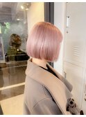 ボブハイトーンピンク