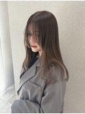 グレージュカラー/ブリーチ無し/透明感カラー/トリートメント