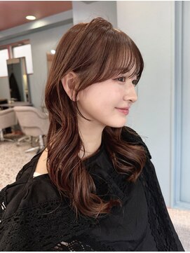 リコバイアフロート(riko by afloat) 顔まわりカット/レイヤーカット/チョコレートカラー