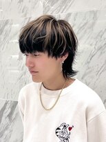 ゼル 新越谷店 ZELE&nbsp;マッシュウルフ　デザインカラー