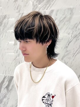 ゼル 新越谷店 ZELE マッシュウルフ　デザインカラー