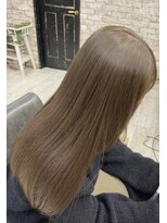 ヘアーアートシフォン 川口東口店(hair art chiffon)&nbsp;ミルクティーブロンド/アンブレラカラー/フェミニン小顔ロング
