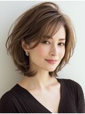 白髪ぼかし似合わせ大人ショート30代40代50代60代◎