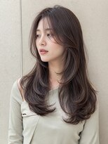 モト 船橋(moto)&nbsp;韓国ロングレイヤー顔周りカット艶髪透明感アッシュブラウン船橋