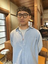 ノフ(knof) メンズショート短髪ヘアニュアンスパーマ刈り上げ20代30代40代