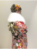 「晴れの日に」　成人式　ねじりアップスタイル