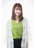 艶ストレート×毛先ワンカール