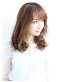 可愛さアップナチュラルセミロング