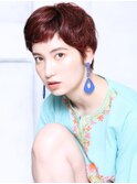 大人可愛い２０代３０代４０代小顔　チェリーブラウン E12