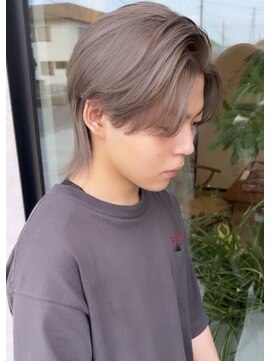 シェルハ(SHELHA) マッシュウルフセンターパートウルフミルクティーベージュ