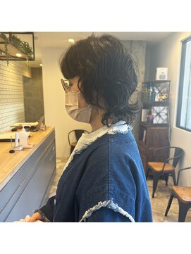 セレイン(serein) ウルフ×パーマ　でこなれスタイル